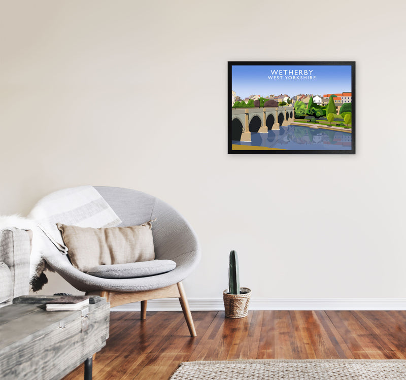 Wetherby West Yorkshire Digital Art Print by Richard O'Neill A2 White Frame