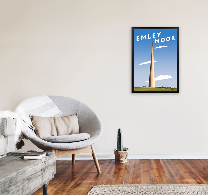 Emley Moor 3 by Richard O'Neill A2 White Frame