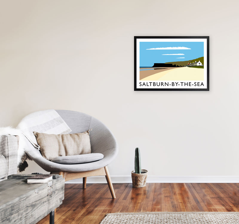 Saltburn-by-the-sea by Richard O'Neill A2 White Frame