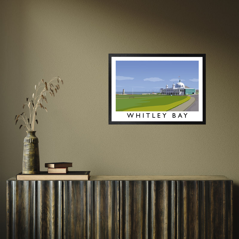 Whitley Bay by Richard O'Neill A2 Black Frame