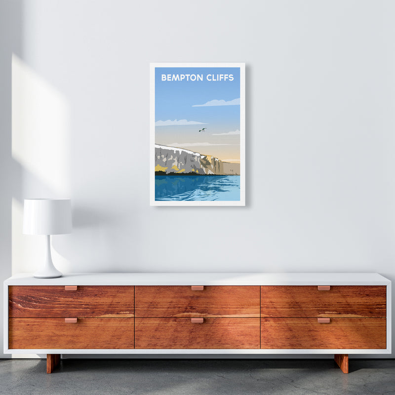 Bempton Cliffs portrait Travel Art Print by Richard O'Neill A2 Canvas