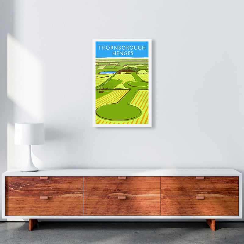 Thornborough Henges portrait Travel Art Print by Richard O'Neill A2 Canvas