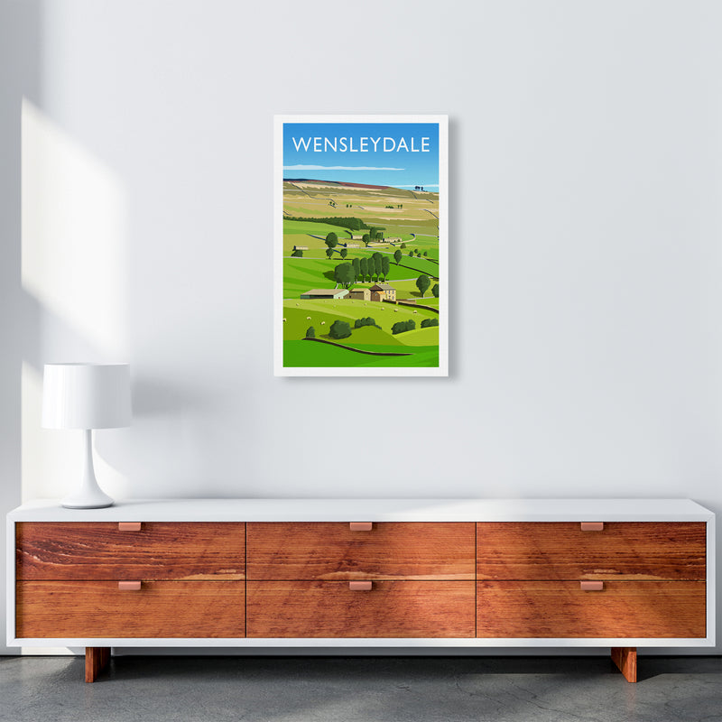 Wensleydale 3 portrait Travel Art Print by Richard O'Neill A2 Canvas