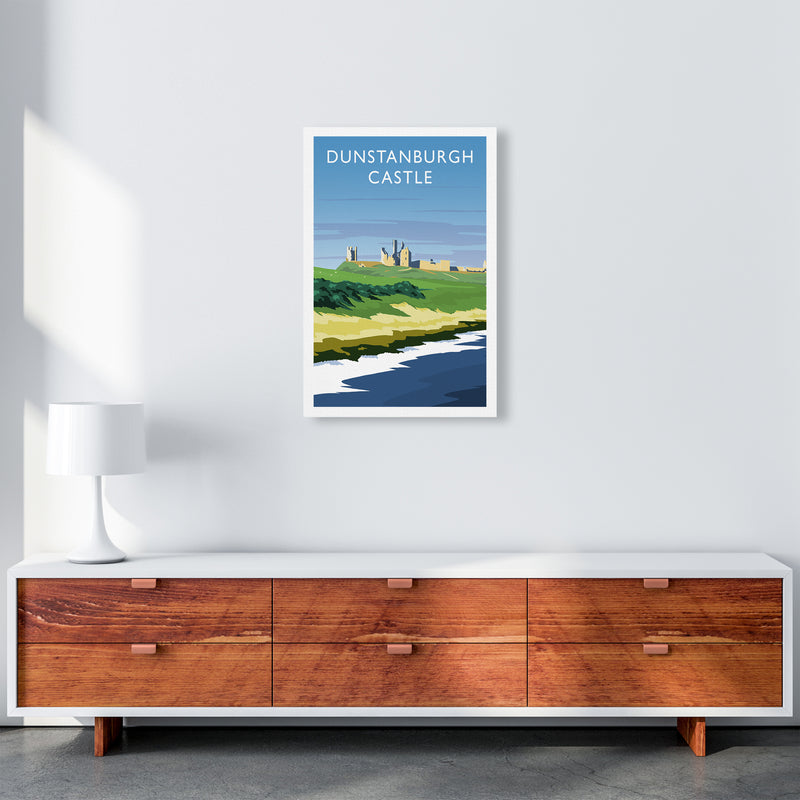 Dunstanburgh Castle portrait Travel Art Print by Richard O'Neill A2 Canvas