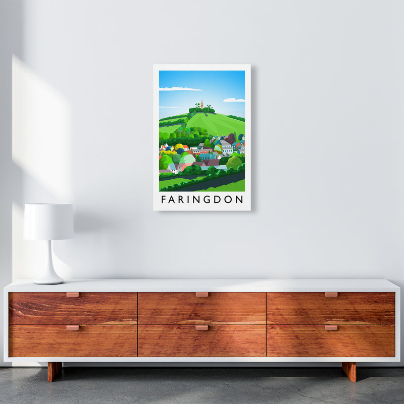 Faringdon Portrait Travel Art Print by Richard O'Neill A2 Canvas