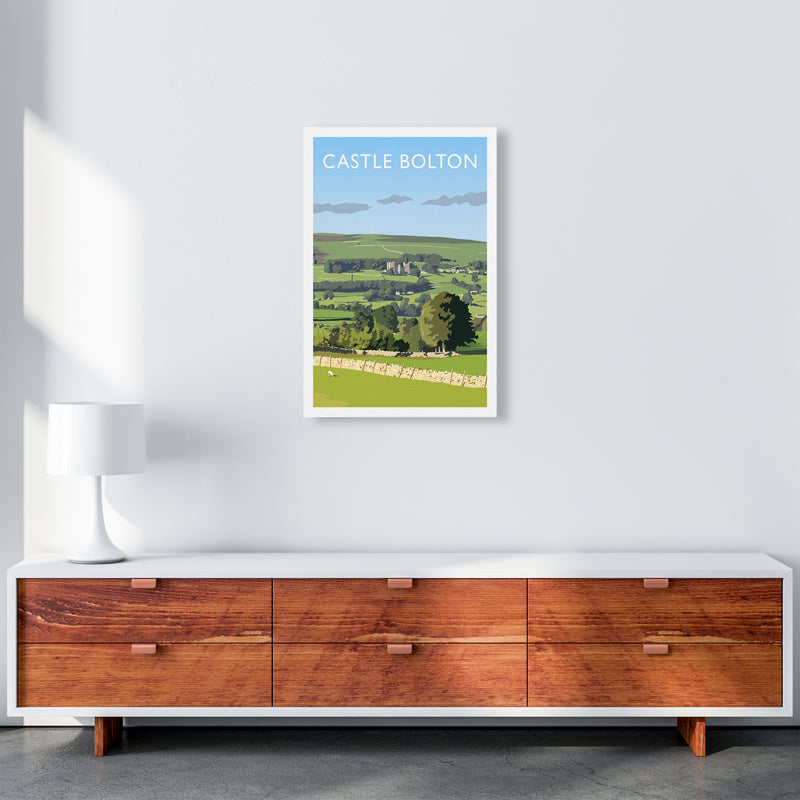 Castle Bolton Portrait Travel Art Print by Richard O'Neill A2 Canvas