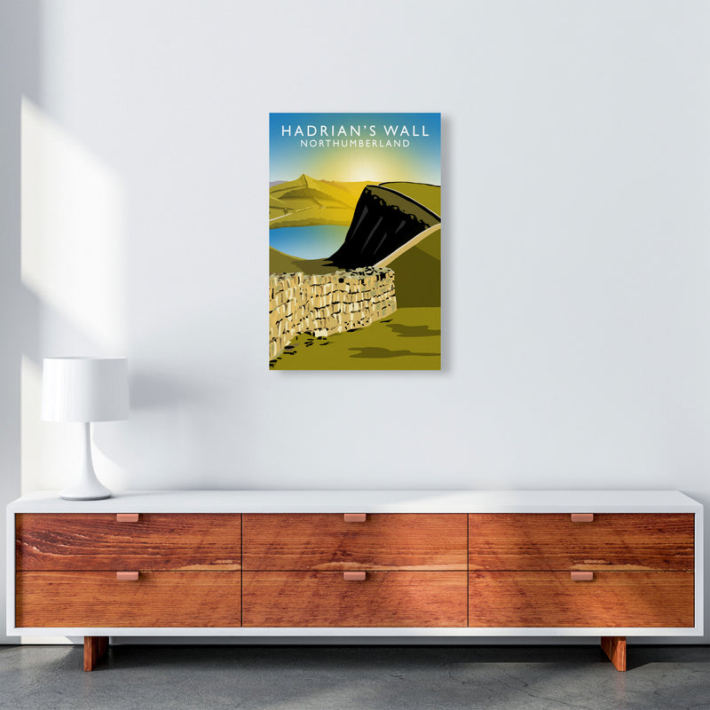 Hadrian's Wall Northumberland Framed Art Print by Richard O'Neill A2 Canvas