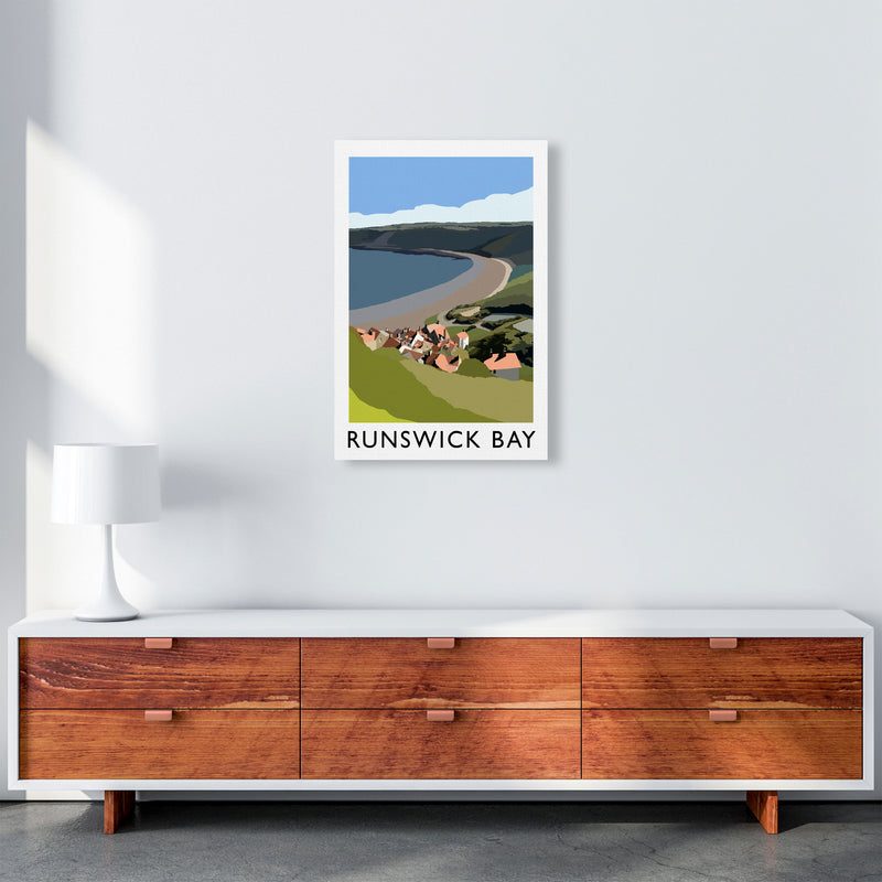 Runswick Bay Art Print by Richard O'Neill A2 Canvas