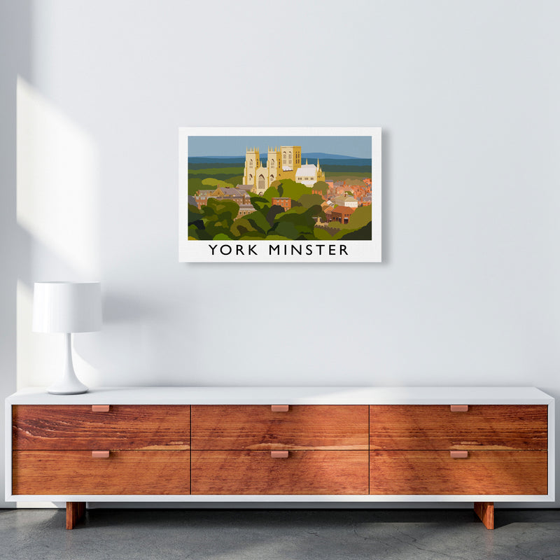 York Minster by Richard O'Neill Yorkshire Art Print, Vintage Travel Poster A2 Canvas