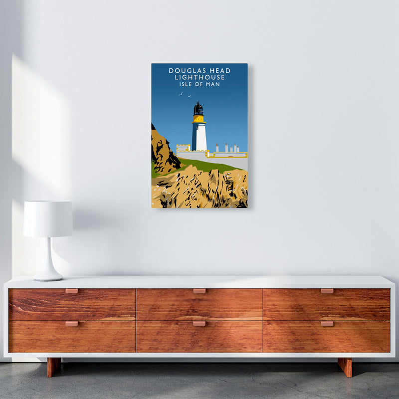 Douglas Head Lighthouse Isle of Man Framed Art Print by Richard O'Neill A2 Canvas