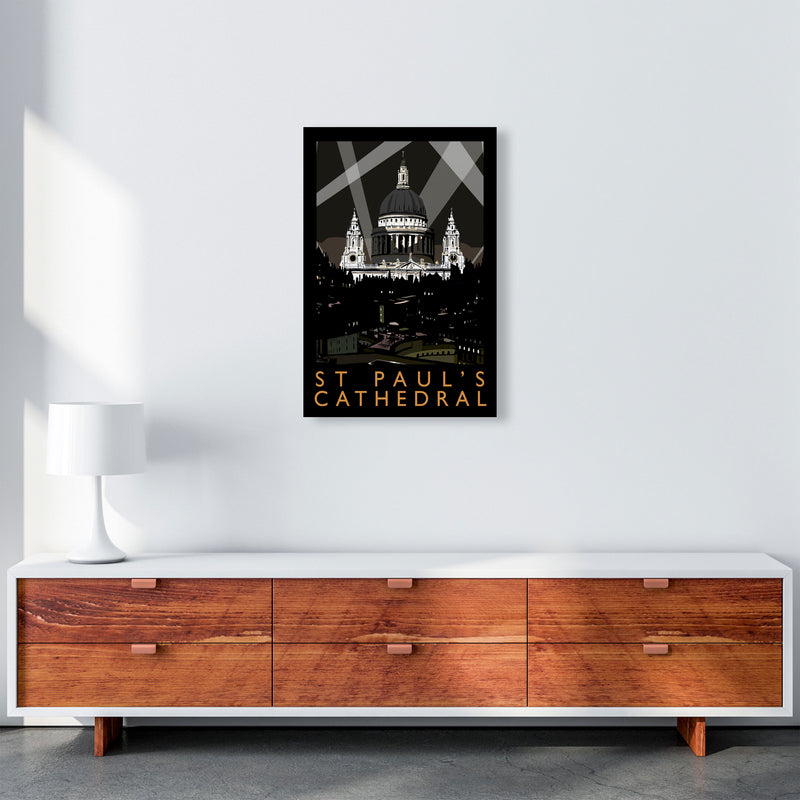 St Paul's Cathedral London Framed Digital Art Print by Richard O'Neill, Wooden Framed Wall Art A2 Canvas