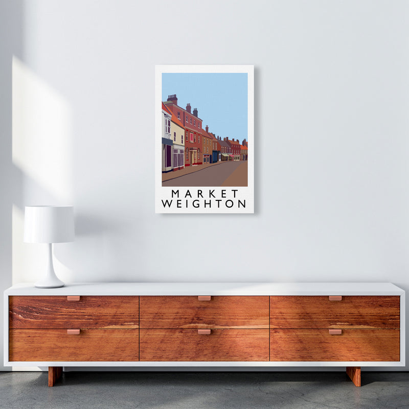 Market Weighton by Richard O'Neill Yorkshire Art Print, Vintage Travel Poster A2 Canvas