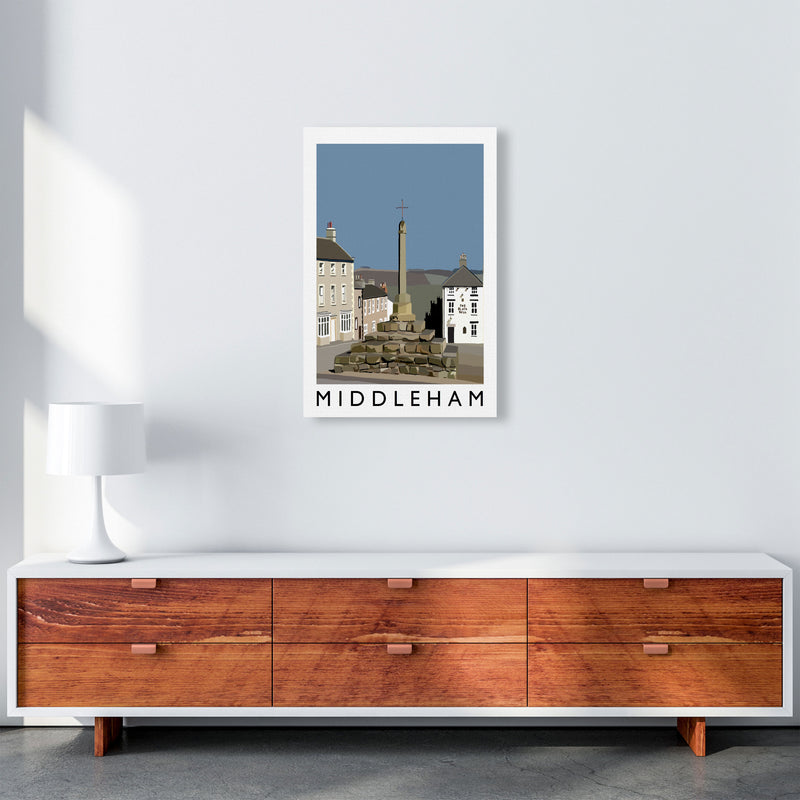 Middleham by Richard O'Neill Yorkshire Art Print, Vintage Travel Poster A2 Canvas