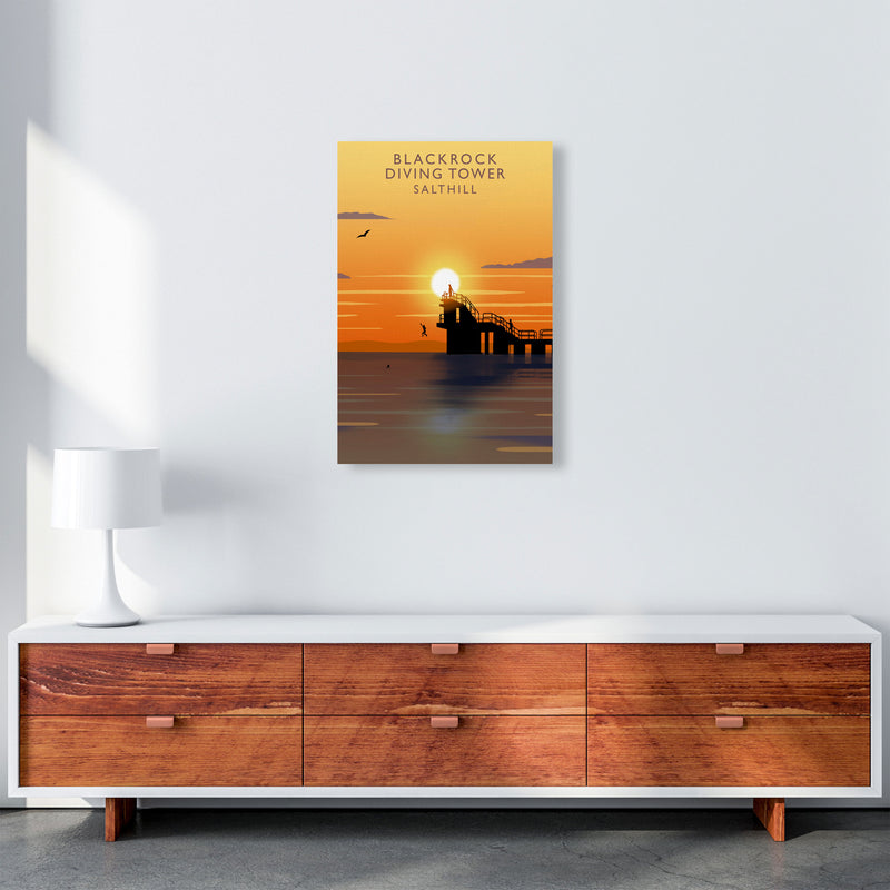 Blackrock Diving Tower (Sunset) (Portrait) by Richard O'Neill A2 Canvas