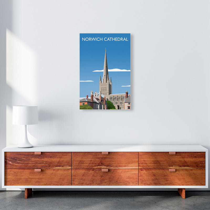 Norwich Cathedral Art Print by Richard O'Neill A2 Canvas