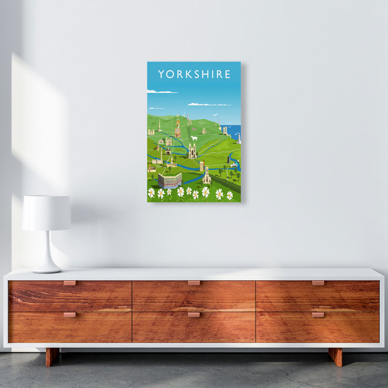 Yorkshire (Portrait) Art Print Vintage Travel Poster by Richard O'Neill A2 Canvas