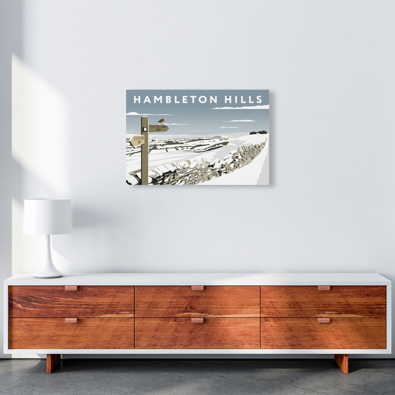 Hambleton Hills In Snow by Richard O'Neill A2 Canvas