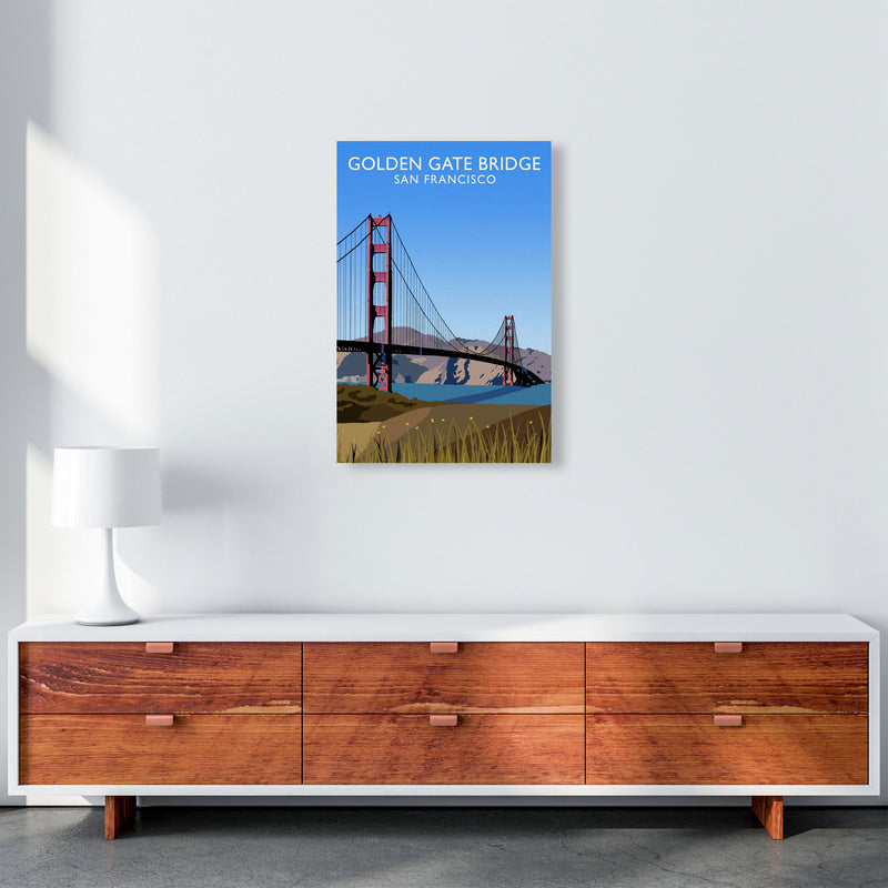 Golden Gate Bridge Portrait by Richard O'Neill A2 Canvas