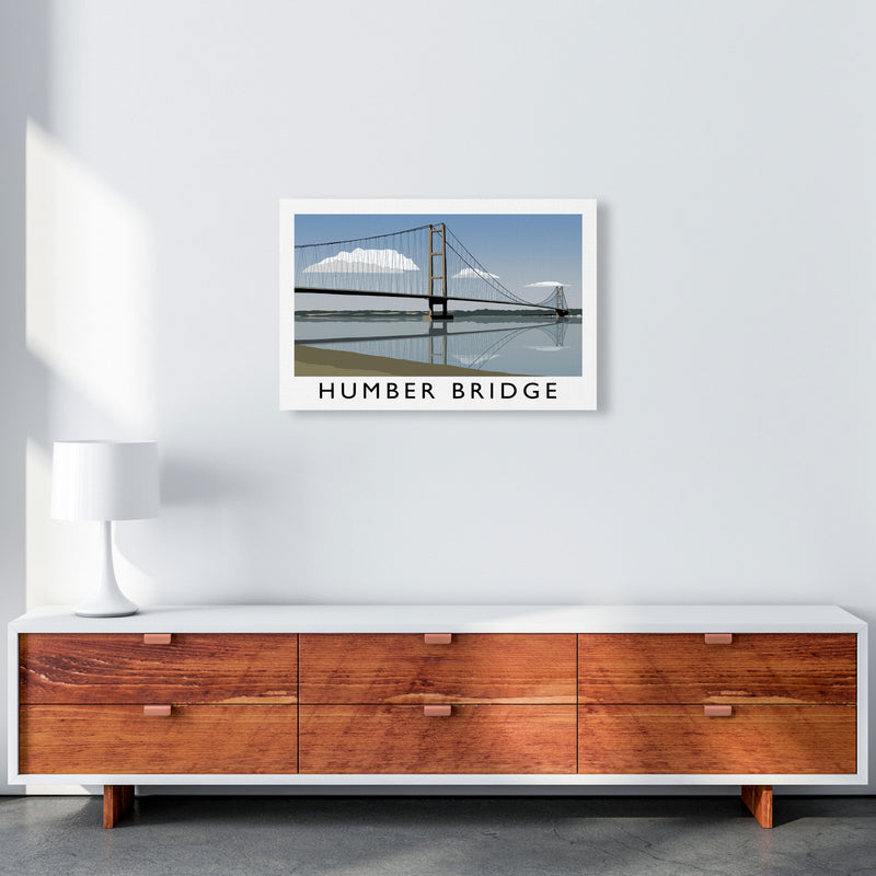 Humber Bridge Framed Digital Art Print by Richard O'Neill A2 Canvas