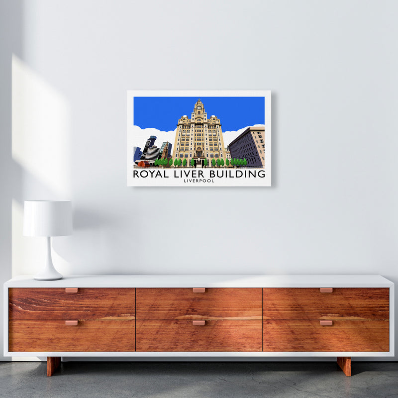 Royal Liver Building Liverpool Travel Art Print by Richard O'Neill A2 Canvas