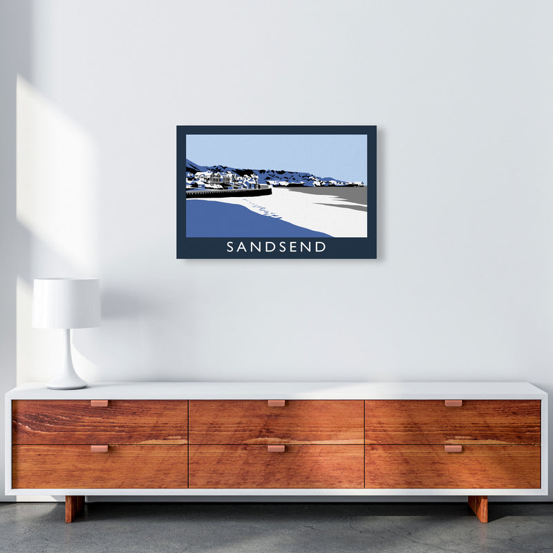 Sandsend Travel Art Print by Richard O'Neill, Framed Wall Art A2 Canvas