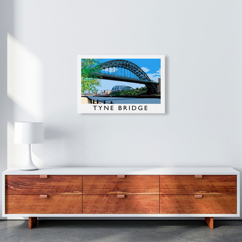 Tyne Bridge Travel Art Print by Richard O'Neill, Framed Wall Art A2 Canvas