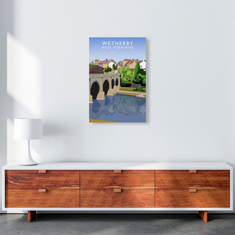 Wetherby West Yorkshire Travel Art Print by Richard O'Neill, Framed Wall Art A2 Canvas