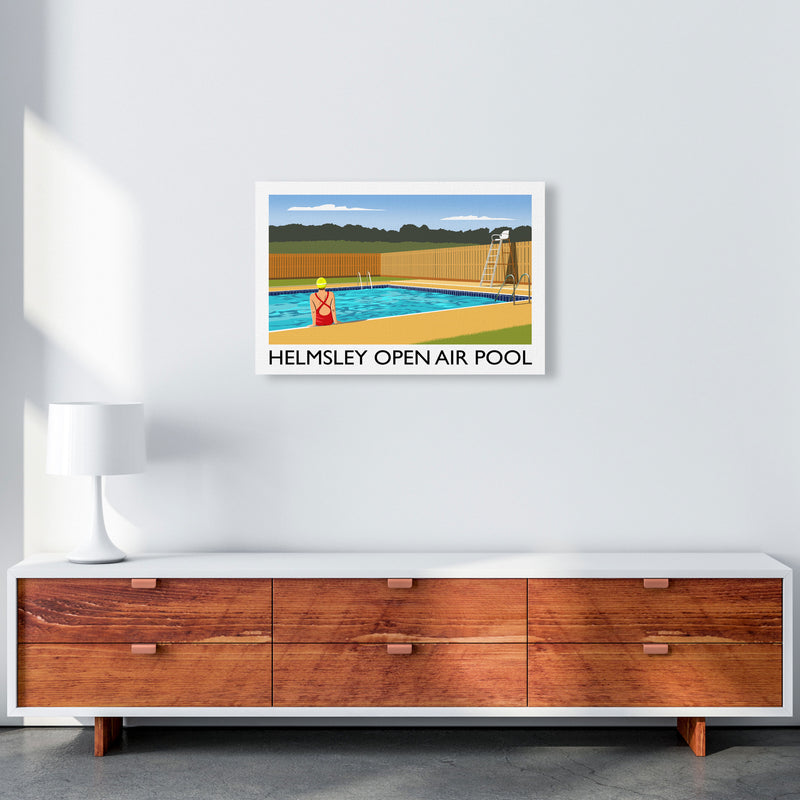 Helmsley Open Air Pool by Richard O'Neill A2 Canvas