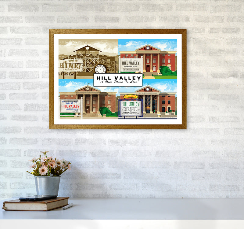 Hill Valley - A Nice Place To Live Art Print by Richard O'Neill A2 Print Only
