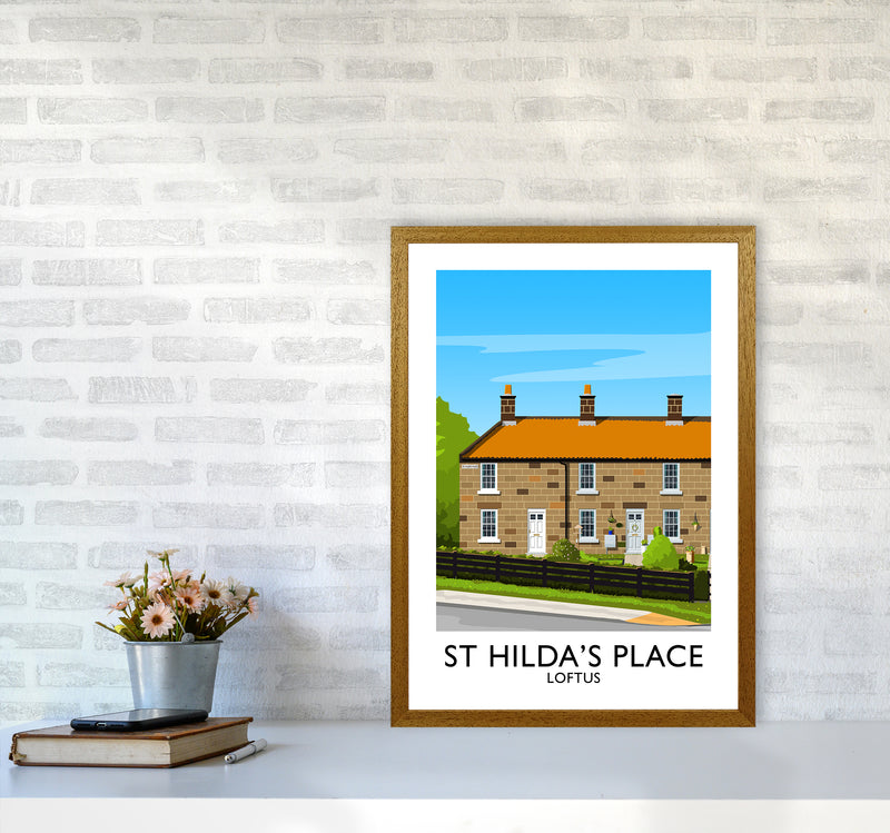 St Hilda's Place Portrait Art Print by Richard O'Neill A2 Print Only