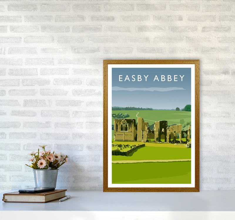 Easby Abbey Portrait Art Print by Richard O'Neill A2 Print Only