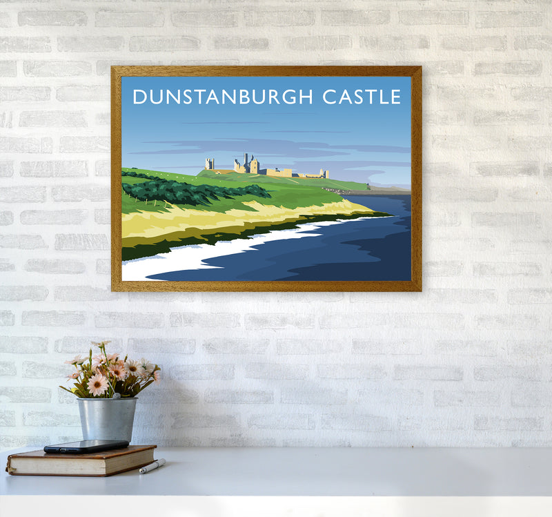 Dunstanburgh Castle Travel Art Print by Richard O'Neill A2 Print Only