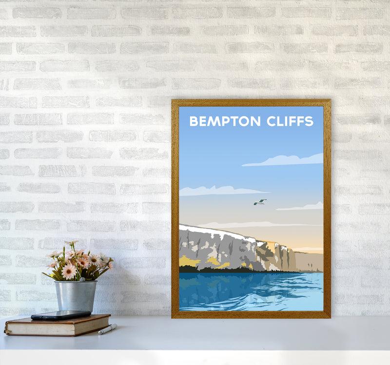 Bempton Cliffs portrait Travel Art Print by Richard O'Neill A2 Print Only