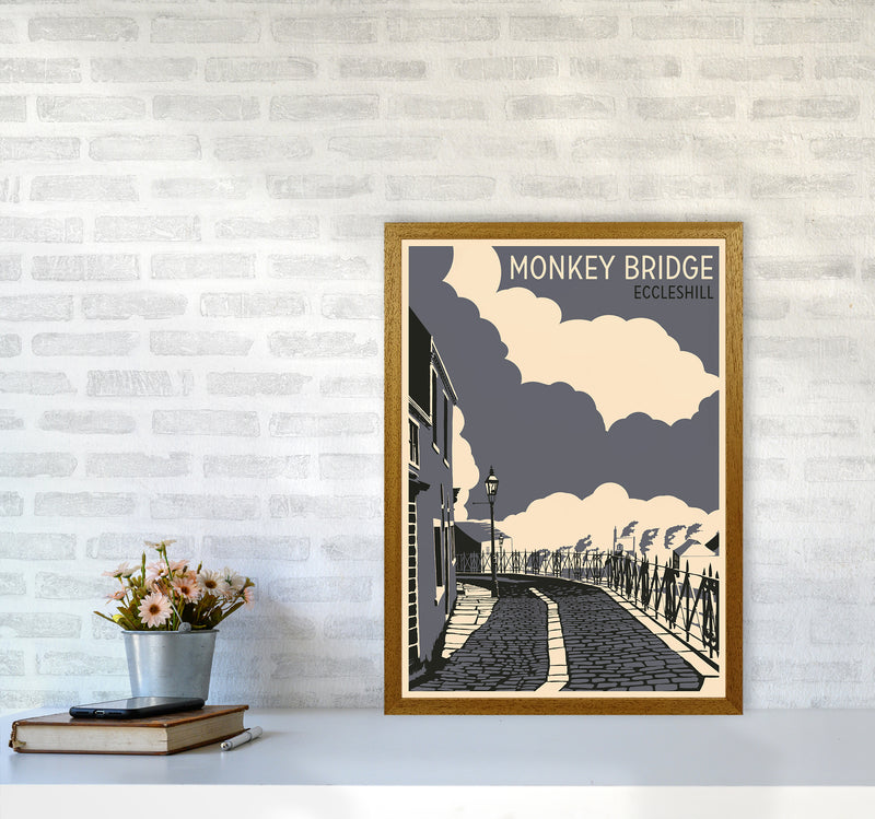 Monkey Bridge, Eccleshill Travel Art Print by Richard O'Neill A2 Print Only