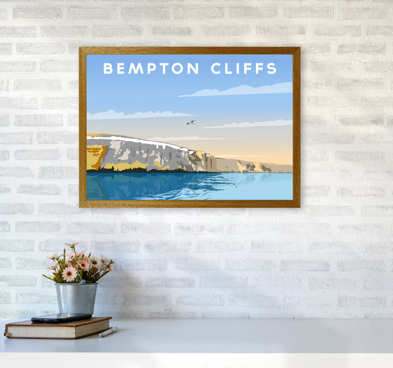 Bempton Cliffs Travel Art Print by Richard O'Neill A2 Print Only