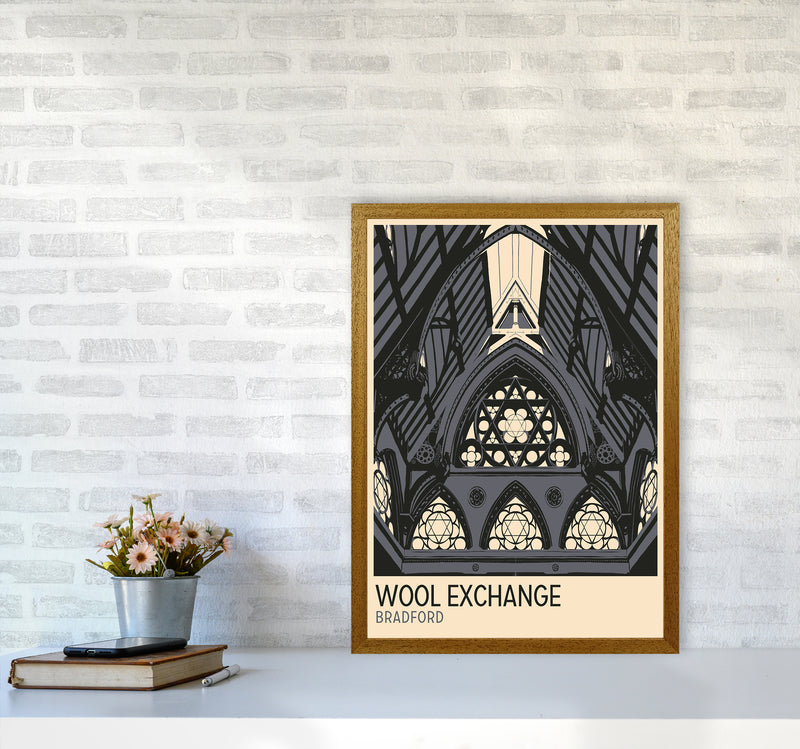 Wool Exchange, Bradford Travel Art Print by Richard O'Neill A2 Print Only