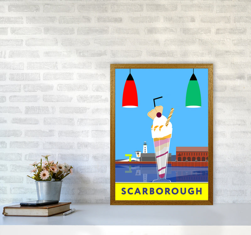 Icecream at Scarborough Travel Art Print by Richard O'Neill A2 Print Only