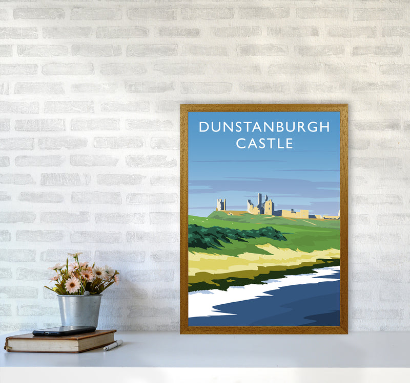 Dunstanburgh Castle portrait Travel Art Print by Richard O'Neill A2 Print Only