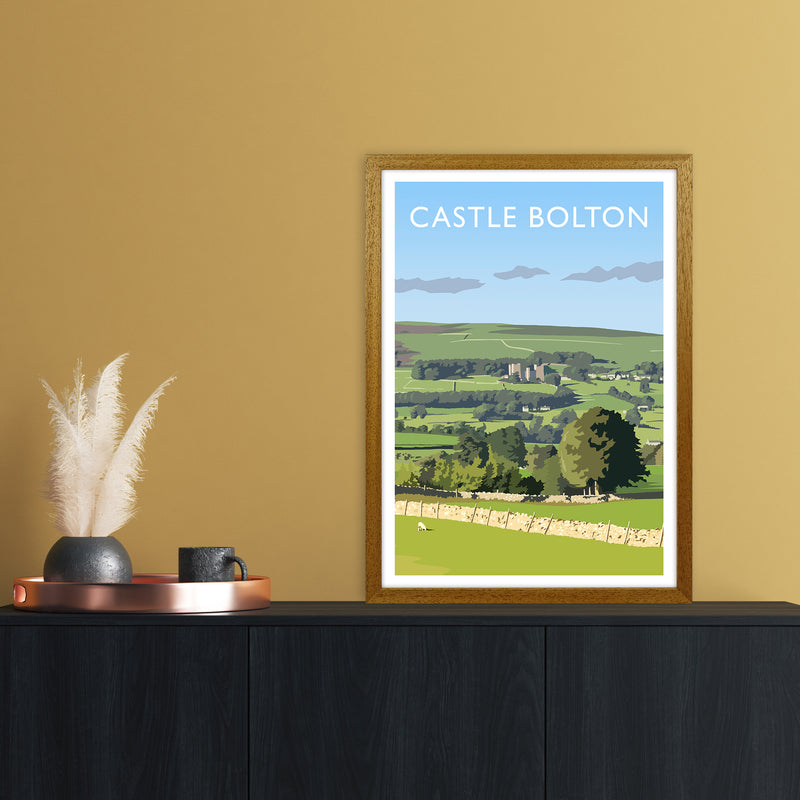 Castle Bolton Portrait Travel Art Print by Richard O'Neill A2 Print Only