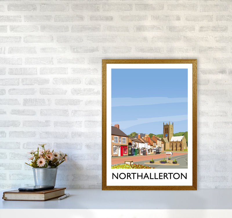 Northallerton 5 portrait Travel Art Print by Richard O'Neill A2 Print Only