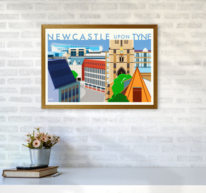 Newcastle upon Tyne 2 (Day) landscape Travel Art Print by Richard O'Neill A2 Print Only