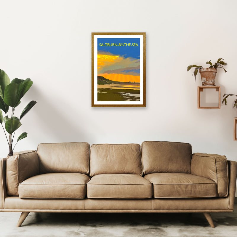 Saltburn-By-The-Sea 4 Portrait Travel Art Print by Richard O'Neill A2 Print Only