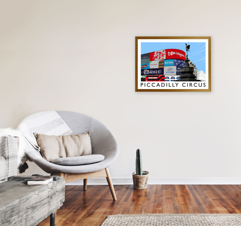 Piccadilly Circus London Art Print by Richard O'Neill A2 Print Only