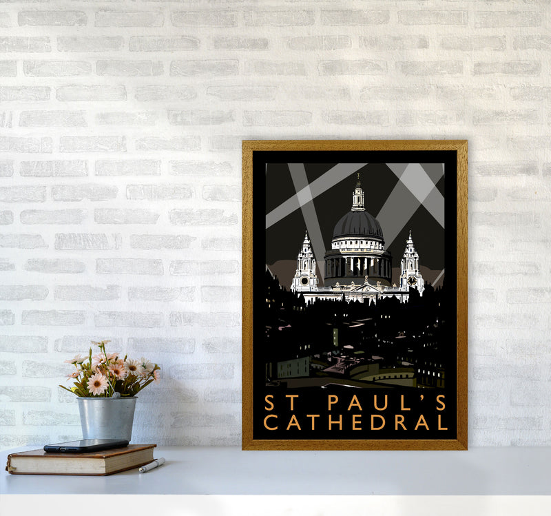 St Paul's Cathedral London Framed Digital Art Print by Richard O'Neill, Wooden Framed Wall Art A2 Print Only