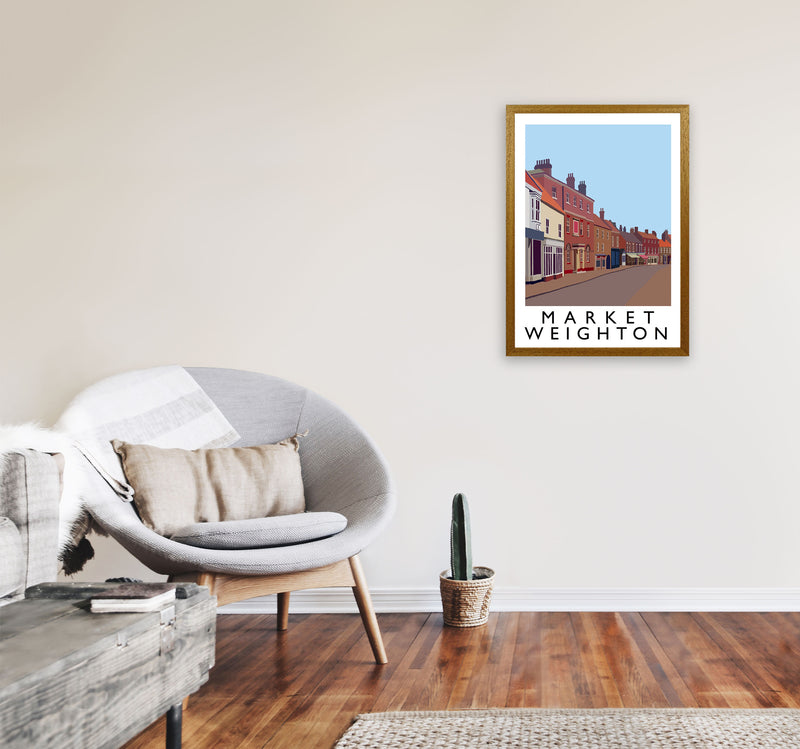Market Weighton by Richard O'Neill Yorkshire Art Print, Vintage Travel Poster A2 Print Only