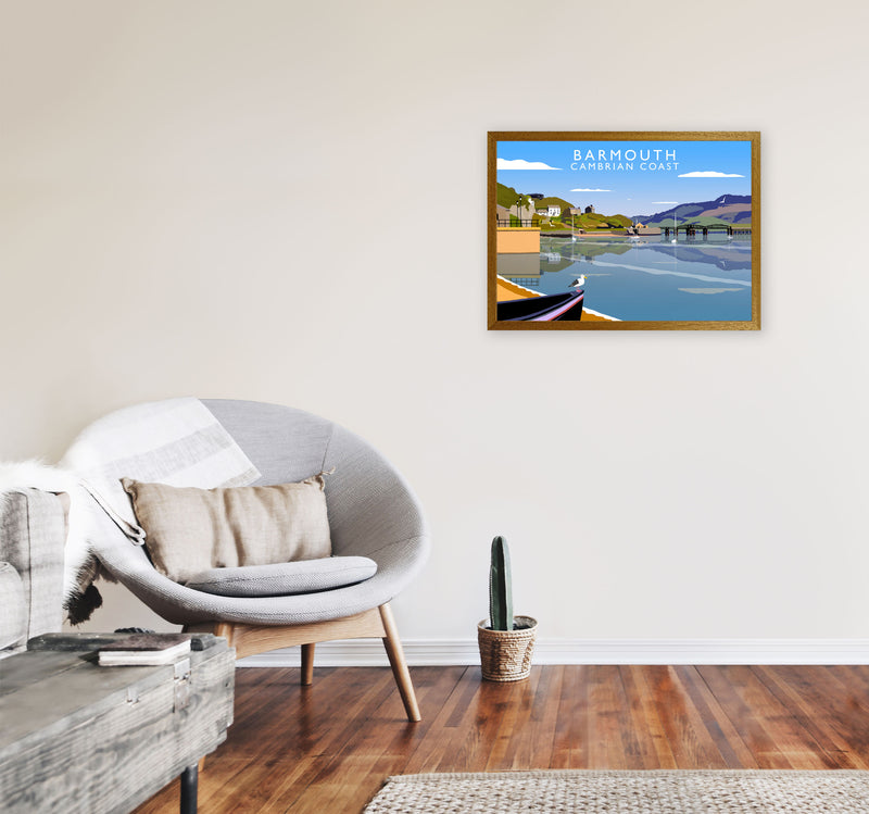 Barmouth Cambrian Coast Framed Digital Art Print by Richard O'Neill A2 Print Only