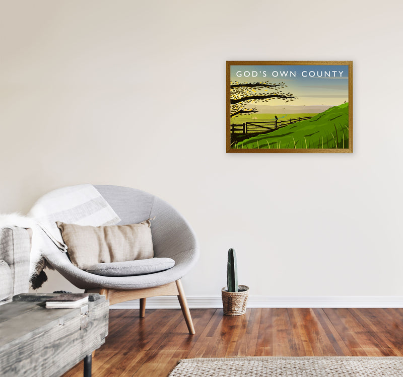 Gods Own County (Landscape) Yorkshire Art Print Poster by Richard O'Neill A2 Print Only