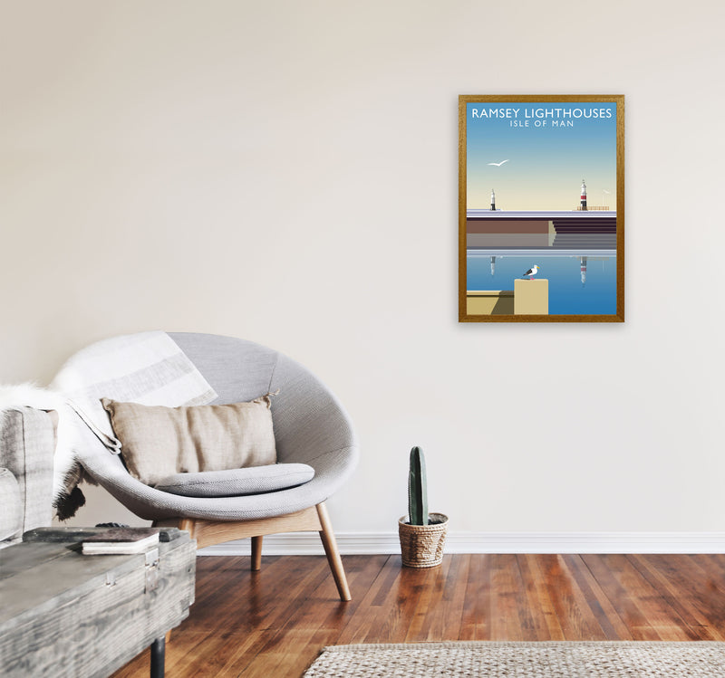 Ramsey Lighthouses (Portrait) by Richard O'Neill A2 Print Only