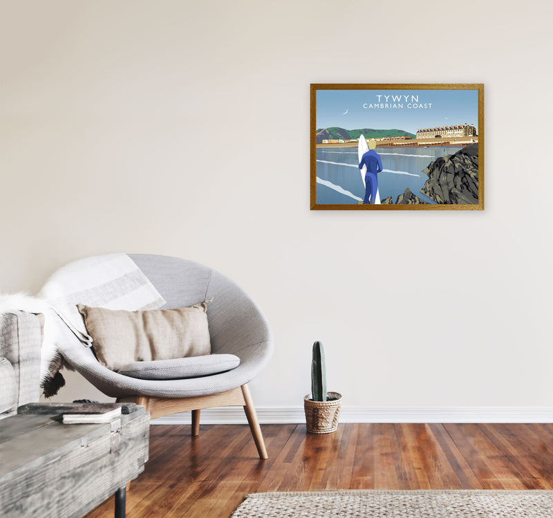 Tywyn Cambrian Coast Framed Digital Art Print by Richard O'Neill A2 Print Only