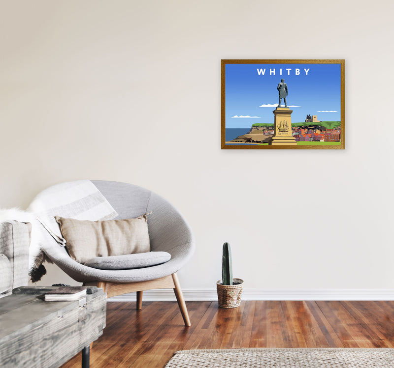 Whitby (Landscape) by Richard O'Neill Yorkshire Art Print, Vintage Travel Poster A2 Print Only